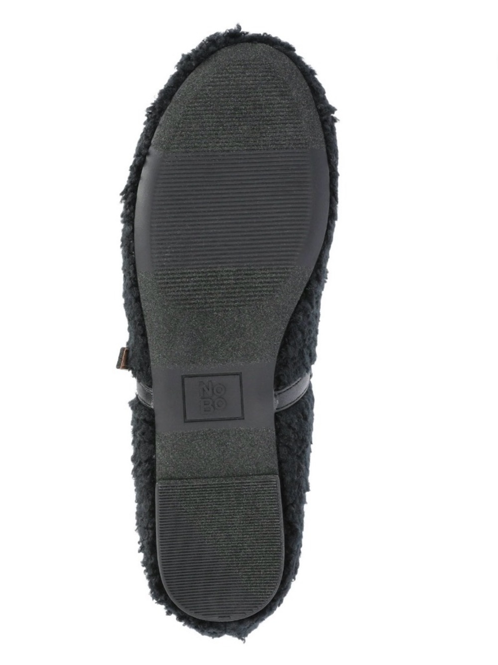 No Boundaries Black Faux Shearling Mary Jane Flats Size 8 - Picture 8 of 11